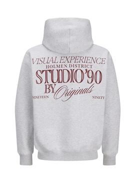 Felpa Jack and Jones Midtown grigia per uomo