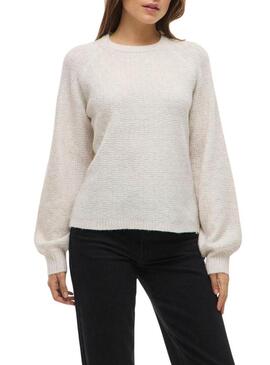 Maglia Vila Vivilas beige per donna