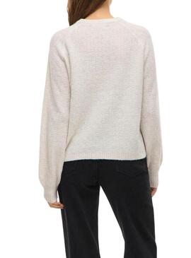 Maglia Vila Vivilas beige per donna