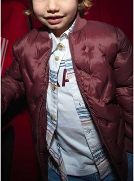 Giacca bomber granata Mayoral per bambino e bambina