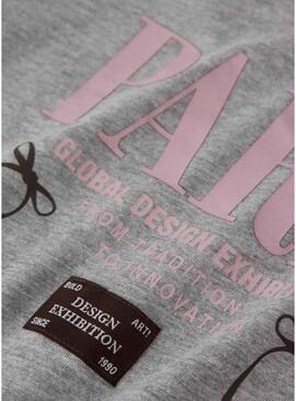 Maglietta Name It Paris grigia per bambina