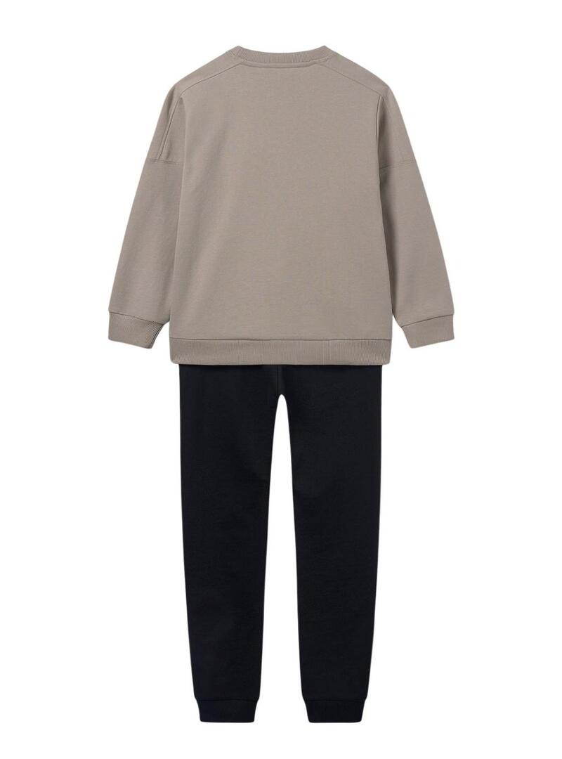 Tuta Mayoral Game beige e nera per bambino