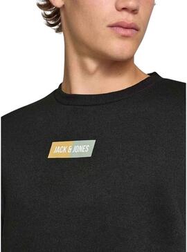 Felpa Jack and Jones Pam nera per uomo