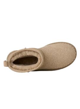 Stivali UGG Classic Ultra Mini Biarritz beige per donna.