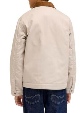 Giacca Jack and Jones Norrebro beige per bambino
