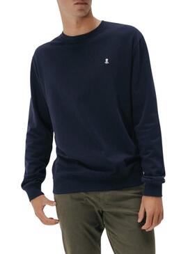 Felpa con cappuccio e ricamo El Pulpo heritage blu scuro per uomo