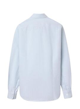 Camicia Silbon sport oxford a righe verde per uomo