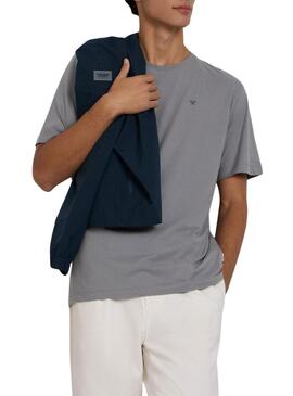 Maglietta Silbon pixel etnico grigia per uomo