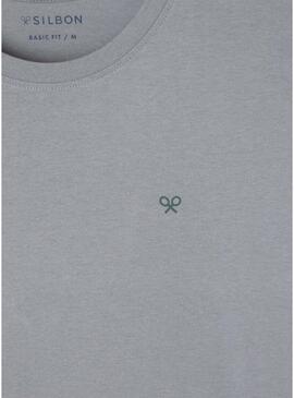 Maglietta Silbon pixel etnico grigia per uomo