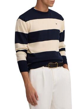 Maglia a righe beige Silbon per uomo