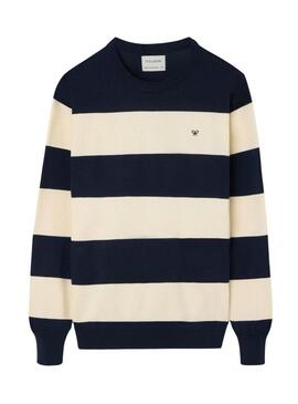 Maglia a righe beige Silbon per uomo