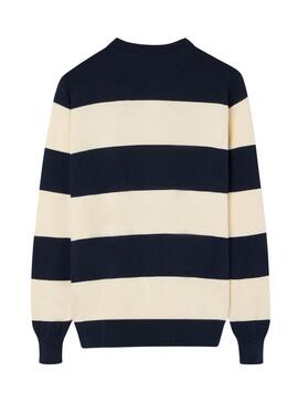 Maglia a righe beige Silbon per uomo