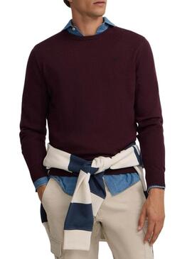 Maglia classica bordeaux Silbon per uomo.