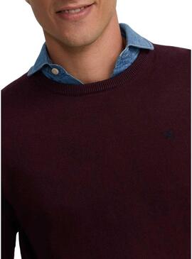 Maglia classica bordeaux Silbon per uomo.