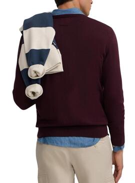 Maglia classica bordeaux Silbon per uomo.