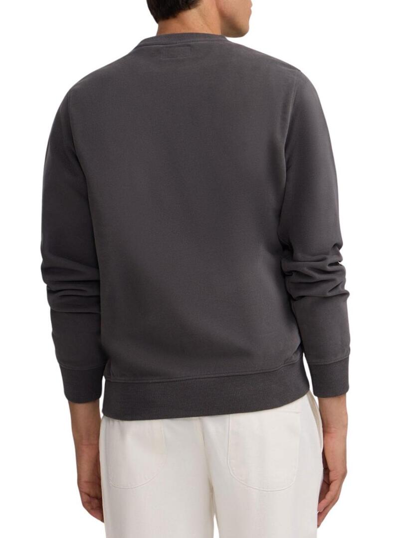 Felpa con cappuccio Silbon minilogo grigia per uomo