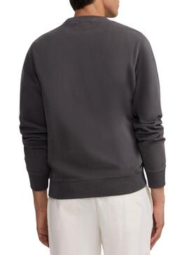 Felpa con cappuccio Silbon minilogo grigia per uomo