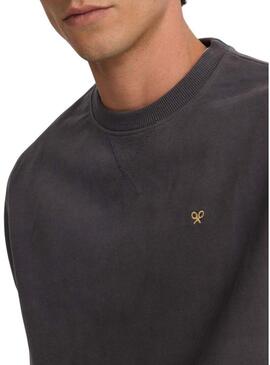 Felpa con cappuccio Silbon minilogo grigia per uomo