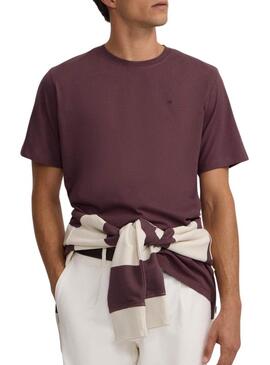 Maglia Silbon con minilogo bordeaux per uomo.