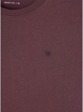 Maglia Silbon con minilogo bordeaux per uomo.