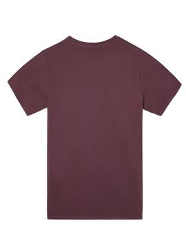 Maglia Silbon con minilogo bordeaux per uomo.