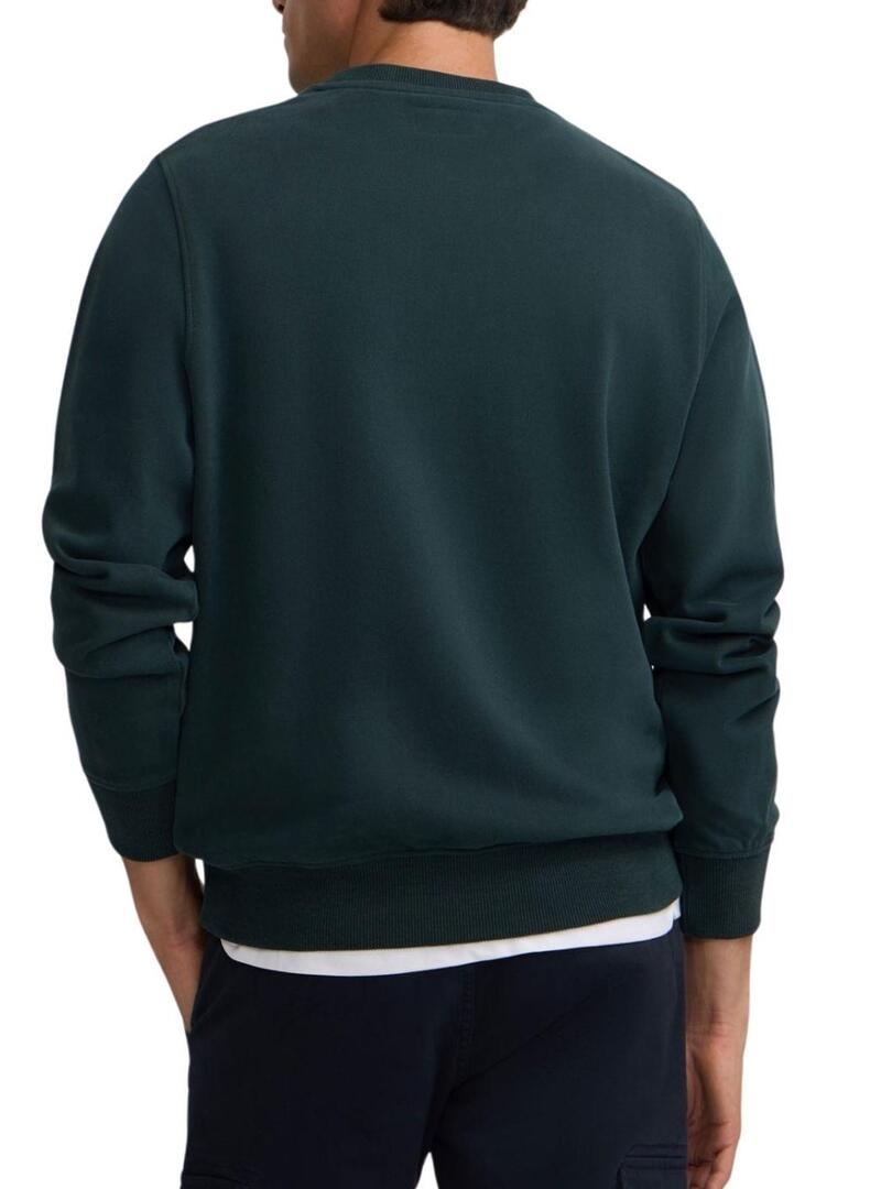 Felpa Silbon minilogo verde per uomo