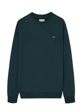 Felpa Silbon minilogo verde per uomo