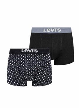 Confezione di 2 boxer Levis Minimal neri per uomo.
