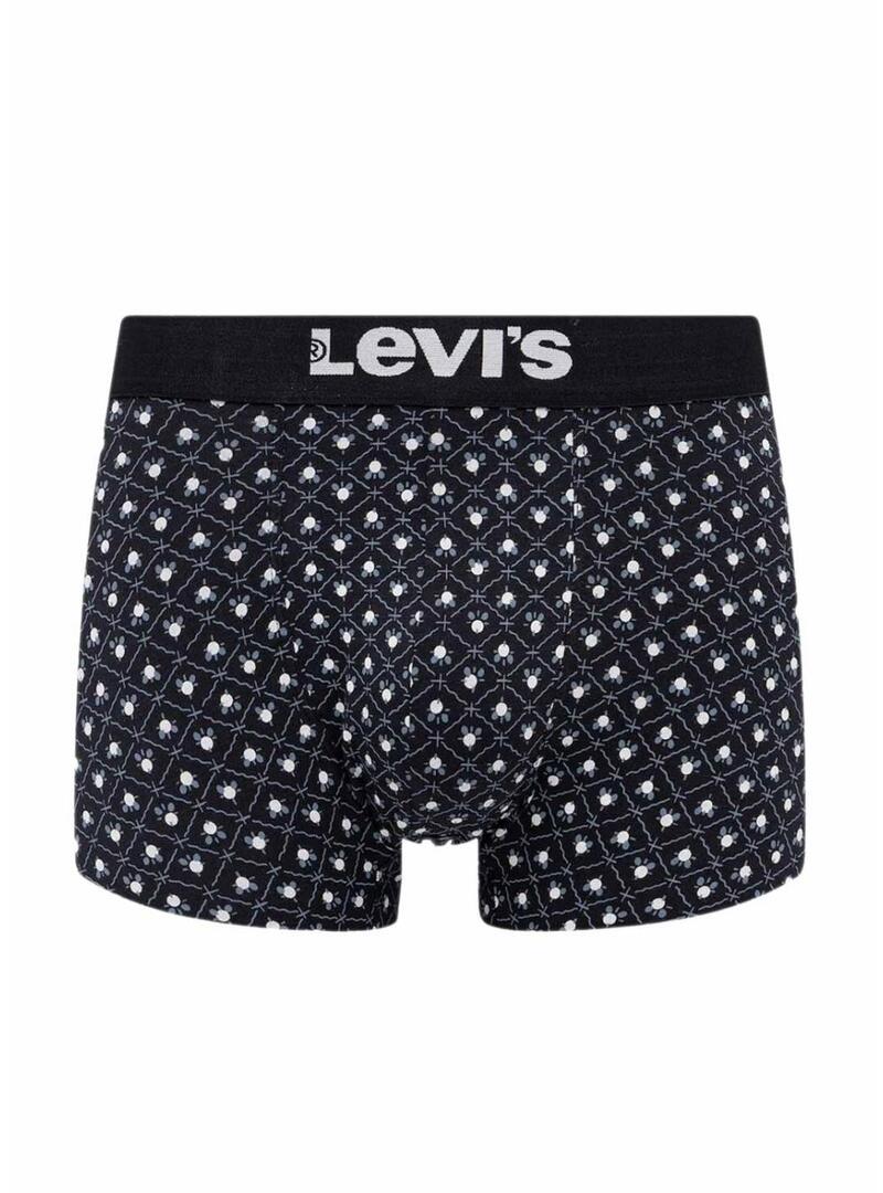 Confezione di 2 boxer Levis Minimal neri per uomo.