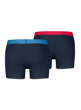 Confezione di 2 boxer Levi's Basic blu marino per uomo