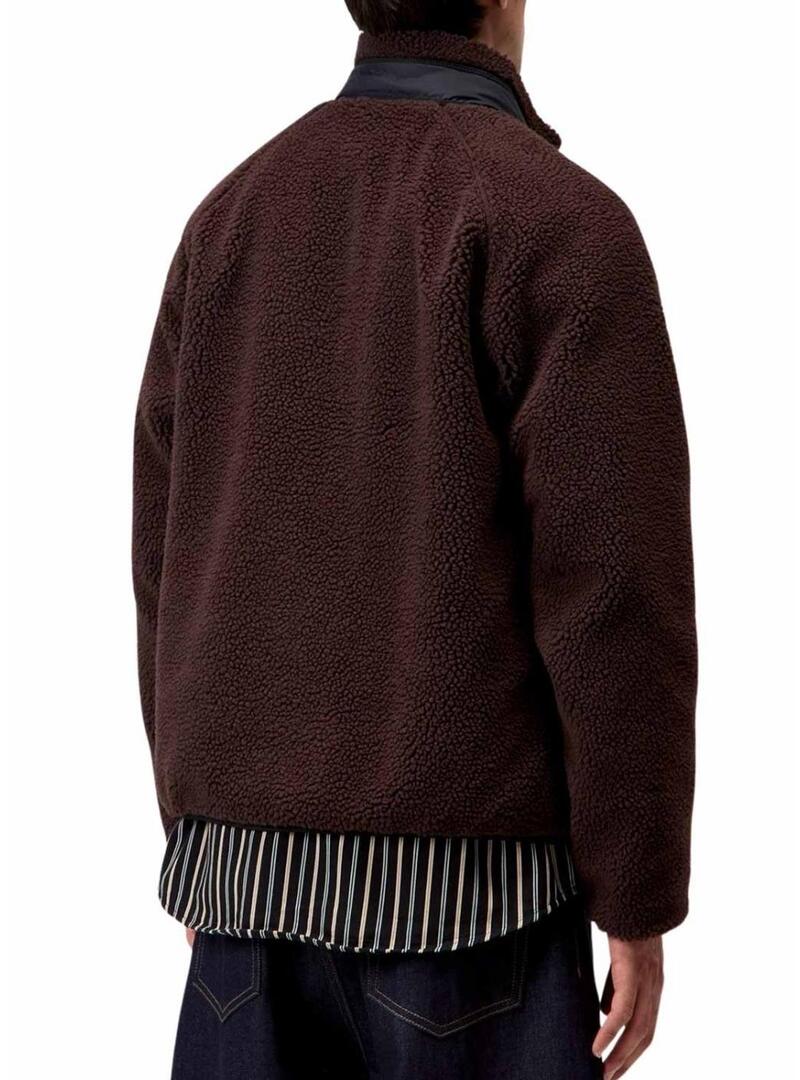 Giacca in pile Carhartt Prentis marrone da uomo