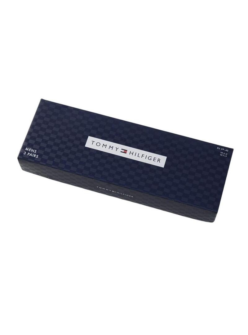 Confezione di 3 paia di calze Tommy Hilfiger Giftbox nere per uomo.