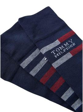Confezione da 3 paia di calzini Tommy Hilfiger Giftbox blu marino per uomo.