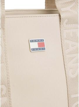 Borsa Tommy Jeans Daily Elevated Mini beige per donna