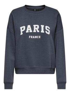 Felpa Only Onlsweat Life blu navy per donna