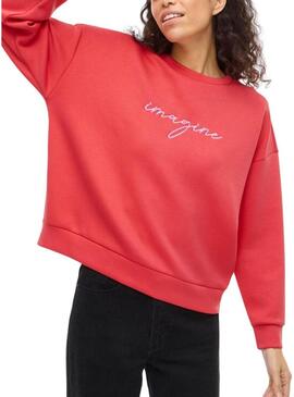 Felpa Vila Visiffi rossa da donna