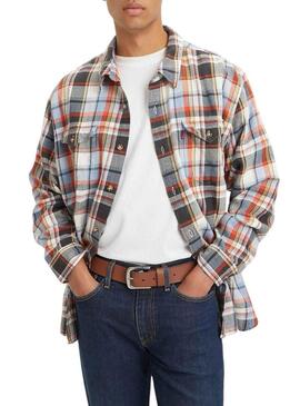 Cintura Levis fibbia metallica Seine marrone chiaro per uomo.