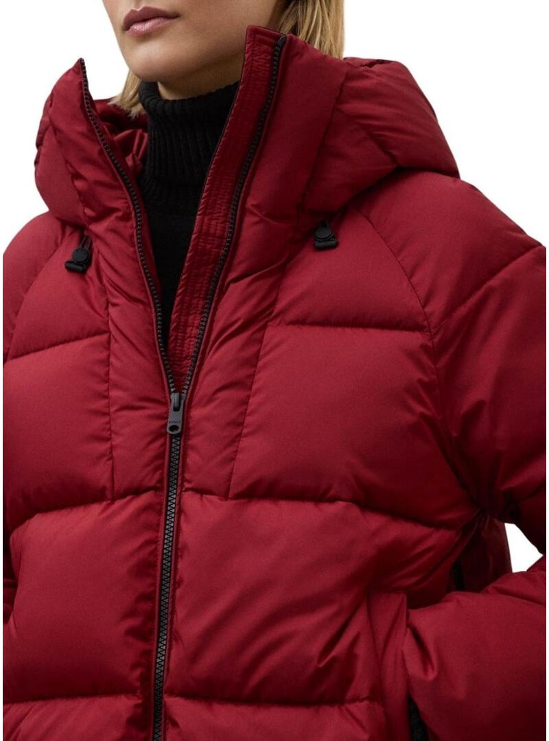 Giacca trapuntata Ecoalf Fuji color granata per donna.