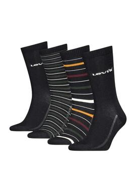 Confeziona 4 paia di calzini Levis Giftbox neri per uomo