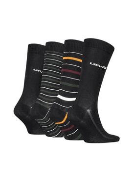Confeziona 4 paia di calzini Levis Giftbox neri per uomo