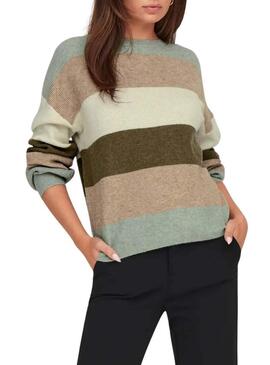 Maglia a righe multicolori Only Atia per donna.