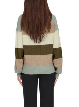 Maglia a righe multicolori Only Atia per donna.