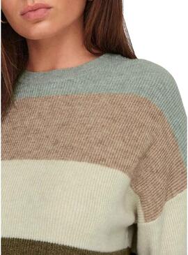 Maglia a righe multicolori Only Atia per donna.