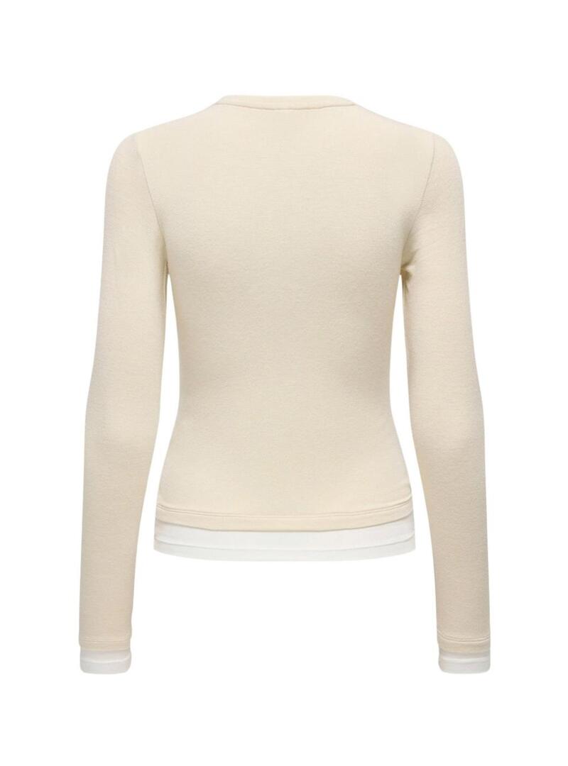 Maglietta Only Virro beige per donna