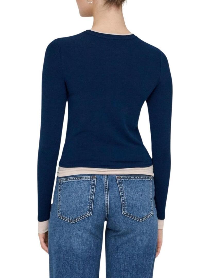 Maglietta Only Virro blu marino per donna