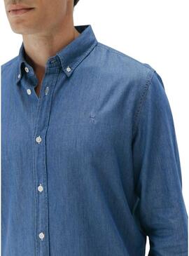 Camicia El Pulpo in denim casual stone blu medio per uomo