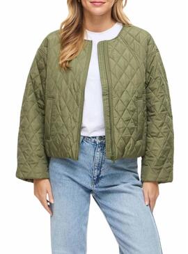 Giacca trapuntata Vitate verde per donna