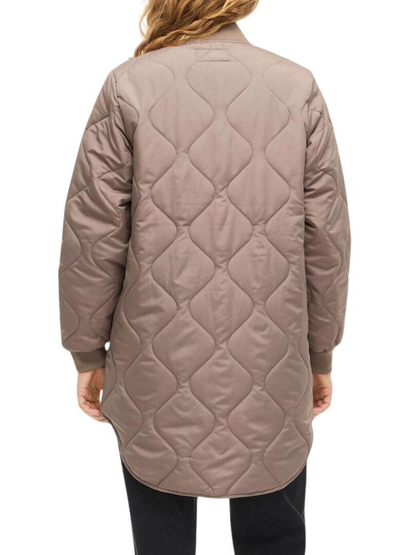 Cappotto trapuntato Vila Vitate marrone per donna