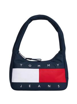 Borsa Tommy Jeans Archive Shoulder blu navy per donna