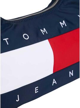 Borsa Tommy Jeans Archive Shoulder blu navy per donna